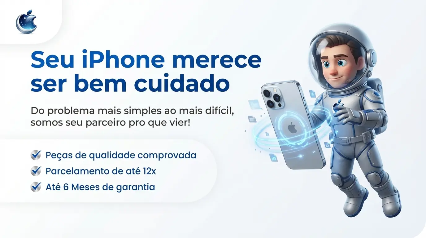 MoonSky — Assistência técnica premium Apple em São Paulo. Peças de qualidade comprovada, parcelamento de até 12x, até 6 meses de garantia.